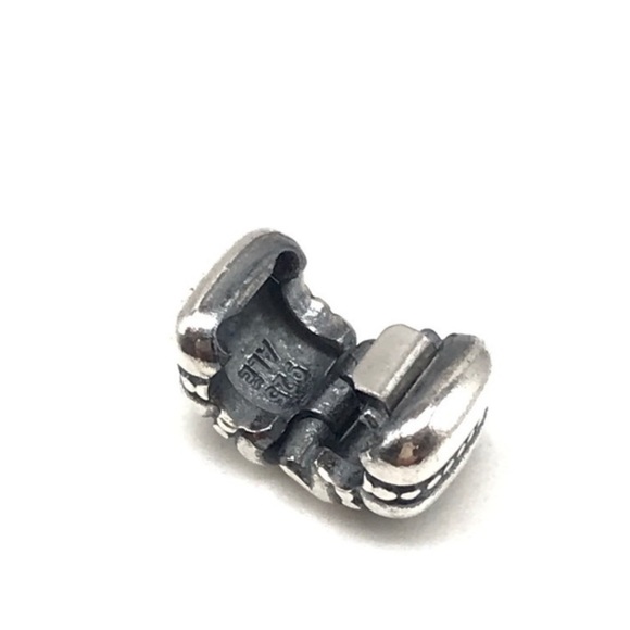 Pandora 925 Dots & Ridges Crazy Clip Rare Retired Bead Charm - Picture 6 of 6